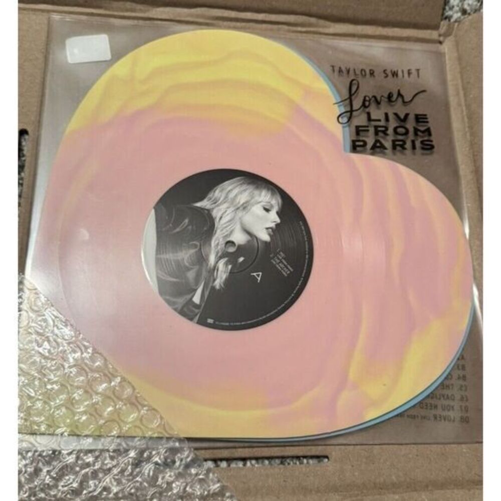 Taylor Swift LOVER (Live From Paris) Heart Shaped Vinyl Record LP‎